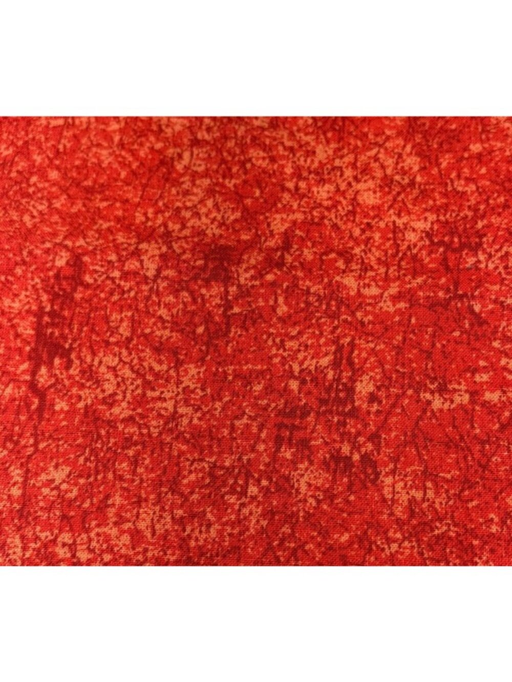 Red Orange Cracked Texture Cotton Fabric 18" x 28" Quilting Sewing Craft Materia
